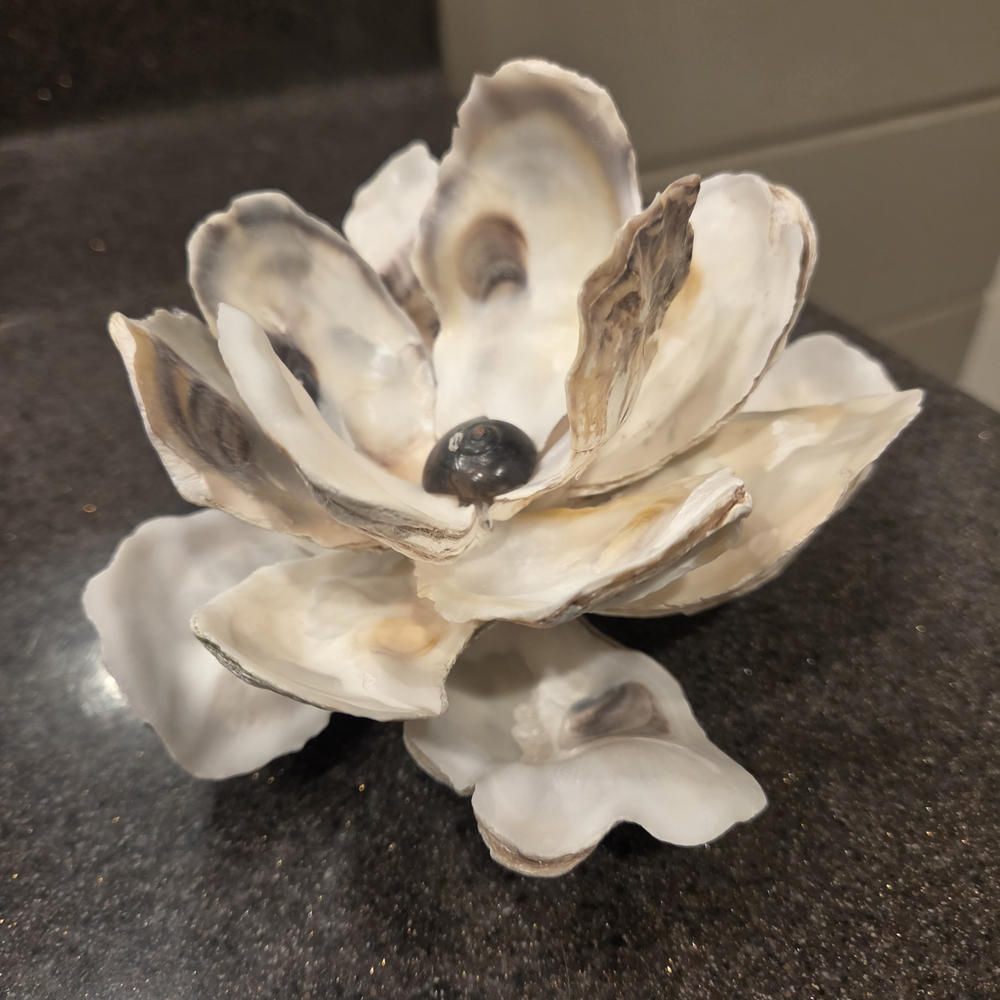 Handcrafted Oyster Shell Magnolia Flower - Picture 2 of 7